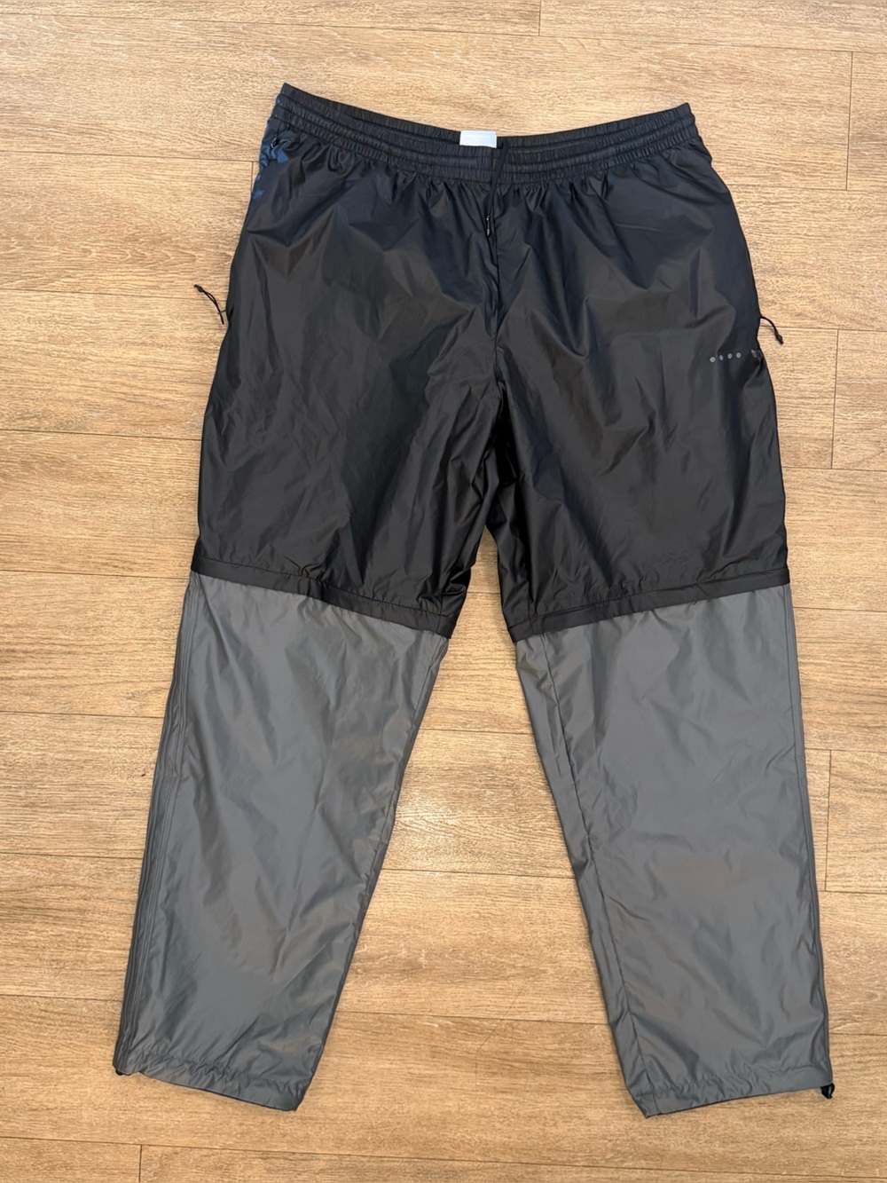 adidas Two-Tone Black and Gray Windbreaker Joggers